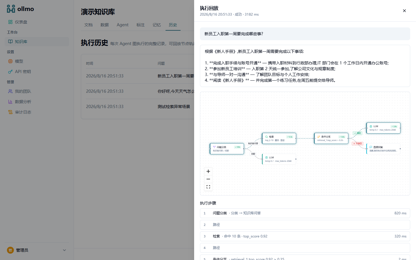 执行回放